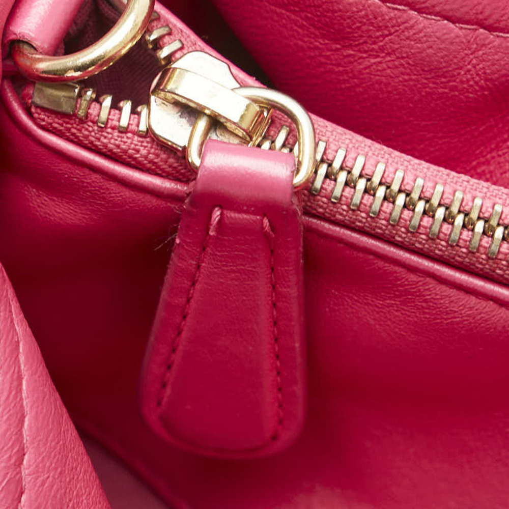 Dior Granville Cannage Handbag Shoulder Bag Pink Leather - Picture 8 of 8